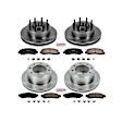 4-Wheel Set Power Stop&reg; KOE5590 Front and Rear OE Stock Replacement Low-Dust Ceramic Brake Pad and Rotor Kit