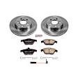 KOE5626 Rear Brake Disc and Pad Kit, Natural Finish, Plain Surface, 5 Lugs, 300 mm, Ceramic, Z17 OE Replacement