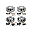 4-Wheel Set Power Stop&reg; KOE5632 Front and Rear OE Stock Replacement Low-Dust Ceramic Brake Pad and Rotor Kit