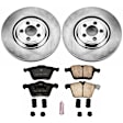 KOE5638 Front Brake Disc and Pad Kit, Natural Finish, Plain Surface, 5 Lugs, 355 mm, Ceramic, Z17 OE Replacement