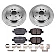 KOE5653 Rear Brake Disc and Pad Kit, Natural Finish, Plain Surface, 5 Lugs, 302.26 mm, Ceramic, Z17 OE Replacement