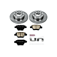 KOE5667 Rear Brake Disc and Pad Kit, Natural Finish, Plain Surface, 5 Lugs, 272 mm, Ceramic, OE Replacement