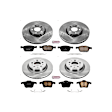 4-Wheel Set Power Stop&reg; KOE5708 Front and Rear OE Stock Replacement Low-Dust Ceramic Brake Pad and Rotor Kit