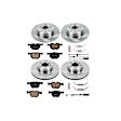 4-Wheel Set Power Stop&reg; KOE5710 Front and Rear OE Stock Replacement Low-Dust Ceramic Brake Pad and Rotor Kit