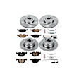 2006 BMW X5 - Front and Rear Brake Disc and Pad Kit, Natural Finish, Plain Surface, 5 Lugs, 324 mm, Ceramic, 3.0L 6Cyl, Z17 OE Replacement