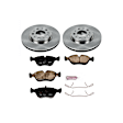 1994 Volvo 850 - Front Brake Disc and Pad Kit, Natural Finish, Plain Surface, 5 Lugs, 280 mm, Ceramic, 2.3L 5Cyl, OE Replacement Series