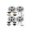 2010 BMW X3 - Front and Rear Brake Disc and Pad Kit, Natural Finish, Plain Surface, 5 Lugs, 320 mm, Ceramic, 3.0L 6Cyl, Z17 OE Replacement