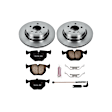 KOE5738 Rear Brake Disc and Pad Kit, Natural Finish, Plain Surface, 5 Lugs, 320 mm, Ceramic, Z17 OE Replacement