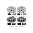 2012 Volkswagen Jetta - Front and Rear Brake Disc and Pad Kit, Plain Surface, 5 Lugs, 254.7 mm, Ceramic, Sedan, With Rear Disc Brake, Z17 OE Replacement