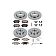 4-Wheel Set Power Stop&reg; KOE5754 Front and Rear OE Stock Replacement Low-Dust Ceramic Brake Pad and Rotor Kit