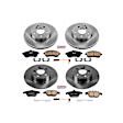 2011 Mercedes Benz C300 - Front and Rear Brake Disc and Pad Kit, Natural Finish, Plain Surface, 5 Lugs, 295 mm, Ceramic, Models with OE Non-Drilled Rotors, Z17 OE Replacement