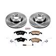 2013 Mercedes Benz C300 - Front Brake Disc and Pad Kit, Natural Finish, Plain Surface, 5 Lugs, 322.4 mm, Ceramic, Z17 OE Replacement