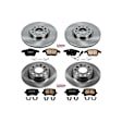 4-Wheel Set Power Stop&reg; KOE5802 Front and Rear OE Stock Replacement Low-Dust Ceramic Brake Pad and Rotor Kit