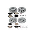 4-Wheel Set Power Stop&reg; KOE5803 Front and Rear OE Stock Replacement Low-Dust Ceramic Brake Pad and Rotor Kit
