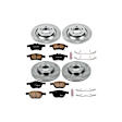 2009 Mazda 5 - Front and Rear Brake Disc and Pad Kit, Natural Finish, Plain Surface, 5 Lugs, 299.8 mm, Ceramic, 2.3L 4Cyl, Z17 OE Replacement