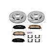 2021 Nissan Titan - Front Brake Disc and Pad Kit, Natural Finish, Plain Surface, 6 Lugs, 350 mm, Ceramic, 5.6L 8Cyl, Z17 OE Replacement