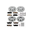 4-Wheel Set Power Stop&reg; KOE5822 Front and Rear OE Stock Replacement Low-Dust Ceramic Brake Pad and Rotor Kit