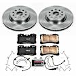 2012 Lexus LS460 - Front Brake Disc and Pad Kit, Plain Surface, 5 Lugs, 334.26 mm, Ceramic, RWD,  without Sport Package, 4.6L 8Cyl, Z17 OE Replacement