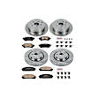 4-Wheel Set Power Stop&reg; KOE5828 Front and Rear OE Stock Replacement Low-Dust Ceramic Brake Pad and Rotor Kit