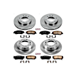 4-Wheel Set Power Stop&reg; KOE5832 Front and Rear OE Stock Replacement Low-Dust Ceramic Brake Pad and Rotor Kit