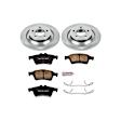 KOE5842 Rear Brake Disc and Pad Kit, Natural Finish, Plain Surface, 5 Lugs, 302 mm, Ceramic, Z17 OE Replacement