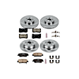 4-Wheel Set Power Stop&reg; KOE5844 Front and Rear OE Stock Replacement Low-Dust Ceramic Brake Pad and Rotor Kit