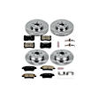 4-Wheel Set Power Stop&reg; KOE5845 Front and Rear OE Stock Replacement Low-Dust Ceramic Brake Pad and Rotor Kit