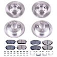 4-Wheel Set Power Stop&reg; KOE5852 Front and Rear OE Stock Replacement Low-Dust Ceramic Brake Pad and Rotor Kit