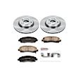 KOE5855 Front Brake Disc and Pad Kit, Natural Finish, Plain Surface, 5 Lugs, 320 mm, Ceramic, OE Replacement