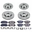 2012 Acura TL - Front and Rear Brake Disc and Pad Kit, Natural Finish, Plain Surface, 5 Lugs, 320 mm, Ceramic, 3.7L 6Cyl, Z17 OE Replacement