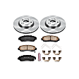 2013 Honda Odyssey - Front Brake Disc and Pad Kit, Natural Finish, Plain Surface, 5 Lugs, 320 mm, Ceramic, 3.5L 6Cyl, OE Replacement