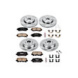 2011 Honda Odyssey - Front and Rear Brake Disc and Pad Kit, Natural Finish, Plain Surface, 5 Lugs, 320 mm, Ceramic, 3.5L 6Cyl, OE Replacement