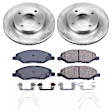 2011 Nissan Versa - Front Brake Disc and Pad Kit, Plain Surface, 4 Lugs, 260 mm, Ceramic, 1.6L 4Cyl, Z17 OE Replacement