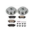 KOE5864 Rear Brake Disc and Pad Kit, Natural Finish, Plain Surface, 5 Lugs, 309 mm, Ceramic, OE Replacement