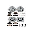 4-Wheel Set Power Stop&reg; KOE5866 Front and Rear OE Stock Replacement Low-Dust Ceramic Brake Pad and Rotor Kit