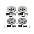 4-Wheel Set Power Stop&reg; KOE5869 Front and Rear OE Stock Replacement Low-Dust Ceramic Brake Pad and Rotor Kit