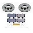 KOE5873 Front Brake Disc and Pad Kit, Natural Finish, Plain Surface, 6 Lugs, 338 mm, Ceramic, Z17 OE Replacement