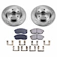 KOE5887 Front Brake Disc and Pad Kit, Plain Surface 5 Lugs 280 mm Ceramic Z17 OE Replacement