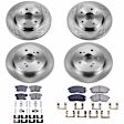 4-Wheel Set Power Stop&reg; KOE5888 Front and Rear OE Stock Replacement Low-Dust Ceramic Brake Pad and Rotor Kit