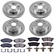 4-Wheel Set Power Stop&reg; KOE5896 Front and Rear OE Stock Replacement Low-Dust Ceramic Brake Pad and Rotor Kit