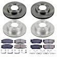 4-Wheel Set Power Stop&reg; KOE5909 Front and Rear OE Stock Replacement Low-Dust Ceramic Brake Pad and Rotor Kit