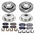 4-Wheel Set Power Stop&reg; KOE5914 Front and Rear OE Stock Replacement Low-Dust Ceramic Brake Pad and Rotor Kit