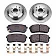 KOE5920 Rear Brake Disc and Pad Kit, Natural Finish, Plain Surface, 5 Lugs, 324 mm, Ceramic, Z17 OE Replacement