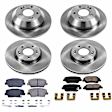 2012 Kia Sorento - Front and Rear Brake Disc and Pad Kit, Natural Finish, Plain Surface, 5 Lugs, 300.3 mm, Ceramic, 3.5L 6Cyl, OE Replacement