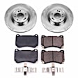 KOE5928 Front Brake Disc and Pad Kit, Natural Finish, Plain Surface, 5 Lugs, 345 mm, Ceramic, Z17 OE Replacement