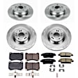 4-Wheel Set Power Stop&reg; KOE5929 Front and Rear OE Stock Replacement Low-Dust Ceramic Brake Pad and Rotor Kit