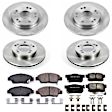 4-Wheel Set Power Stop&reg; KOE5936 Front and Rear OE Stock Replacement Low-Dust Ceramic Brake Pad and Rotor Kit