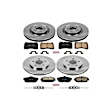4-Wheel Set Power Stop&reg; KOE5942 Front and Rear OE Stock Replacement Low-Dust Ceramic Brake Pad and Rotor Kit