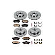 4-Wheel Set Power Stop&reg; KOE5949 Front and Rear OE Stock Replacement Low-Dust Ceramic Brake Pad and Rotor Kit