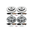 4-Wheel Set Power Stop&reg; KOE5952 Front and Rear OE Stock Replacement Low-Dust Ceramic Brake Pad and Rotor Kit